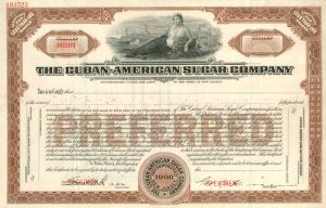 Cuban-American Sugar Co. - 1906 dated Cuba Specimen Stock Certificate